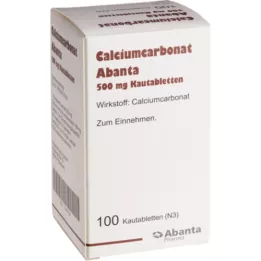 CALCIUMCARBONAT ABANTA 500 mg košļājamās tabletes, 100 gab