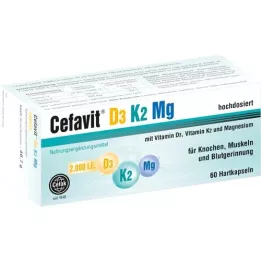 CEFAVIT D3 K2 Mg 2000 I.U. cietās kapsulas, 60 gab