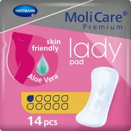 MOLICARE Premium dāmu spilventiņš 1 piliens, 14 gab