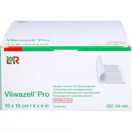 VLIWAZELL Pro superabsorb.compress.sterile 10x10 cm, 10 gab