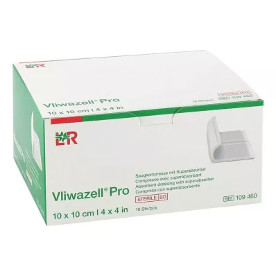 VLIWAZELL Pro superabsorb.compress.sterile 10x10 cm, 10 gab VLIWAZELL Pro superabsorb.compress.sterile 10x10 cm, 10 gab