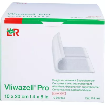 VLIWAZELL Pro superabsorb.compress.sterile 10x20 cm, 10 gab
