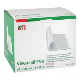 VLIWAZELL Pro superabsorb.compress.sterile 10x20 cm, 10 gab
