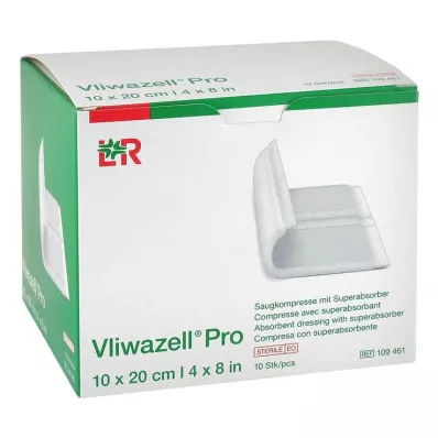 VLIWAZELL Pro superabsorb.compress.sterile 10x20 cm, 10 gab