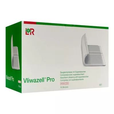 VLIWAZELL Pro superabsorb.compress.sterile 15x20 cm, 10 gab VLIWAZELL Pro superabsorb.compress.sterile 15x20 cm, 10 gab