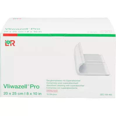 VLIWAZELL Pro superabsorb.compress.sterile 20x25 cm, 10 gab