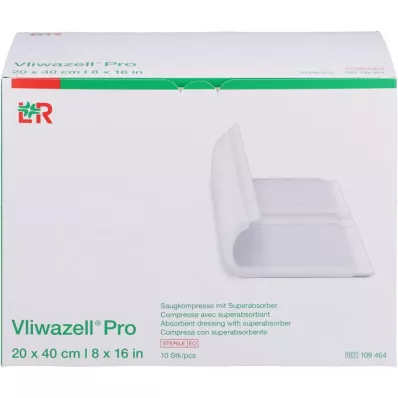 VLIWAZELL Pro superabsorb.compress.sterile 20x40 cm, 10 gab