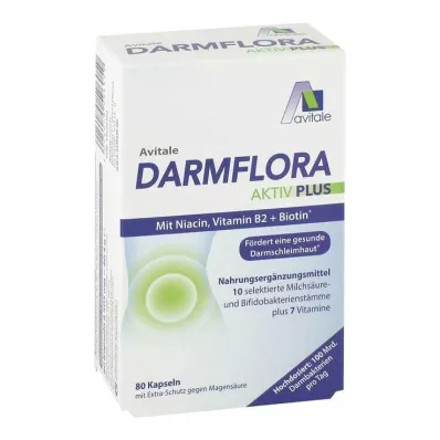 DARMFLORA Active Plus 100 miljardu baktēriju + 7 vitamīni, 80 gab