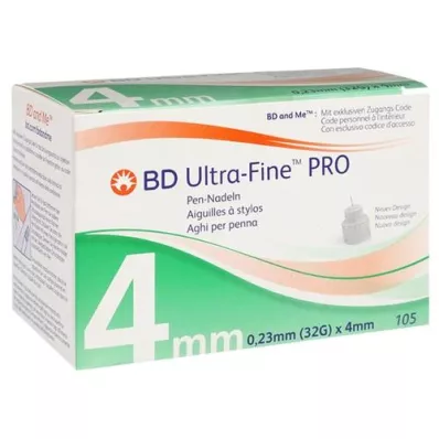 BD ULTRA-FINE PRO Adatas pildspalvām 4 mm 32 G 0,23 mm, 105 gab