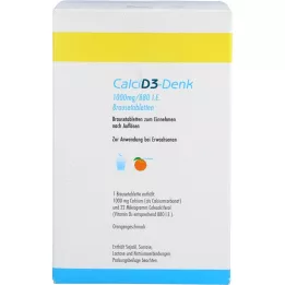 CALCI D3-Denk 1000 mg/880 I.U. putojošas tabletes, 120 gab