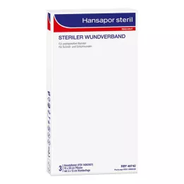 HANSAPOR Sterils brūču pārsējs 10x20 cm, 3 gab