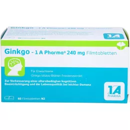 GINKGO-1A Pharma 240 mg apvalkotās tabletes, 60 gab