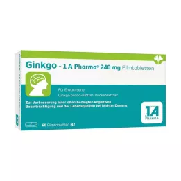 GINKGO-1A Pharma 240 mg apvalkotās tabletes, 60 gab