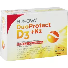 EUNOVA DuoProtect D3+K2 4000 I.U./80 μg kapsulas, 30 gab