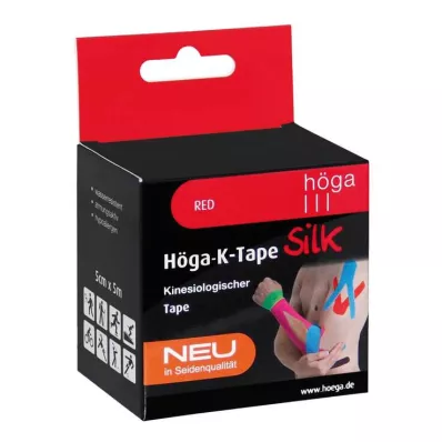 HÖGA-K-TAPE Zīds 5 cmx5 m l.fr.red kinesiol.lente, 1 gab