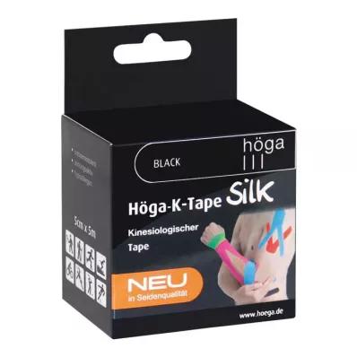 HÖGA-K-TAPE Zīds 5 cmx5 m l.fr.melna kinesiol.lente, 1 gab HÖGA-K-TAPE Zīds 5 cmx5 m l.fr.melna kinesiol.lente, 1 gab