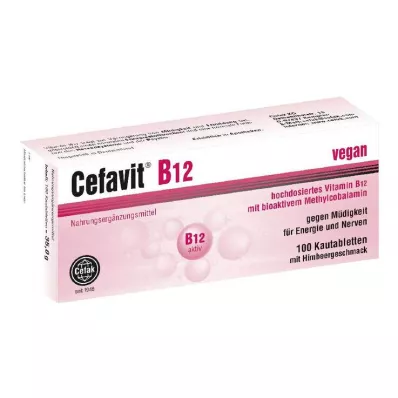 CEFAVIT B12 košļājamās tabletes, 100 gab CEFAVIT B12 košļājamās tabletes, 100 gab