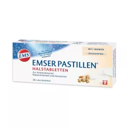 EMSER Pastilas rīkles tabletes ar ingveru bez cukura, 30 gab