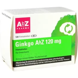 GINKGO AbZ 120 mg apvalkotās tabletes, 120 gab