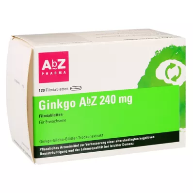 GINKGO AbZ 240 mg apvalkotās tabletes, 120 gab
