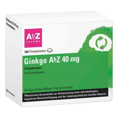 Ginkgo Abz 40 mg apvalkotās tabletes (120 gab.) Ginkgo Abz 40 mg apvalkotās tabletes (120 gab.)