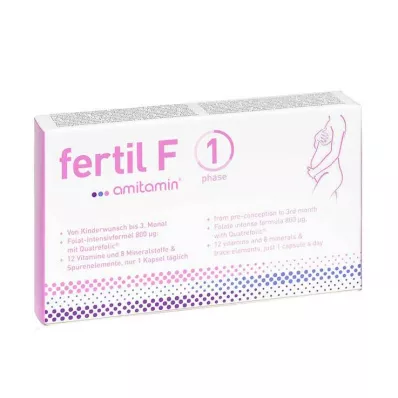AMITAMIN fertil F fāze 1 kapsulas, 30 gab AMITAMIN fertil F fāze 1 kapsulas, 30 gab