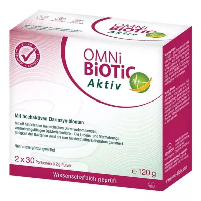 Omni Biotic aktīvais pulveris, 2X60 g