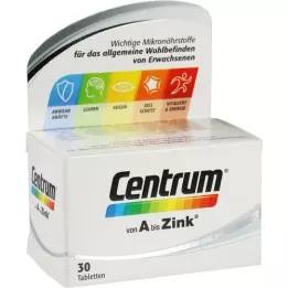 CENTRUM A-Cinka tabletes, 30 kapsulas