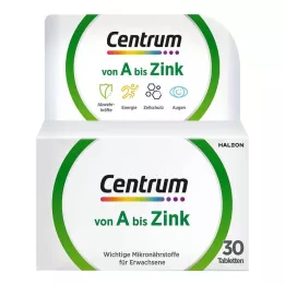 CENTRUM A-Cinka tabletes, 30 kapsulas