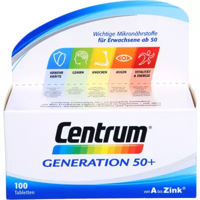 CENTRUM Generation 50+ tabletes, 100 kapsulas