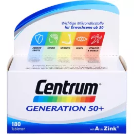 CENTRUM Generation 50+ tabletes, 180 kapsulas