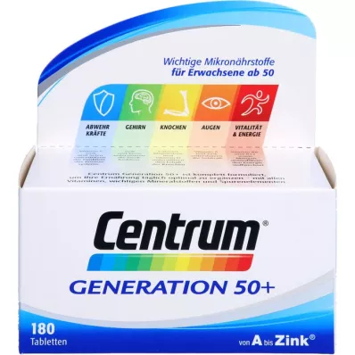 CENTRUM Generation 50+ tabletes, 180 kapsulas