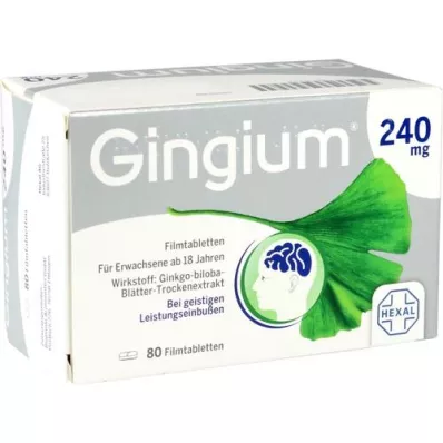 GINGIUM 240 mg apvalkotās tabletes, 80 gab