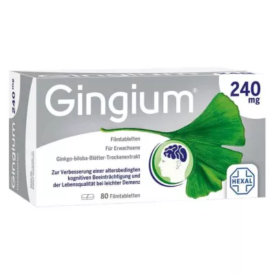 GINGIUM 240 mg apvalkotās tabletes, 80 gab