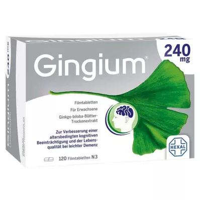 GINGIUM 240 mg apvalkotās tabletes, 120 gab GINGIUM 240 mg apvalkotās tabletes, 120 gab
