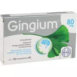 GINGIUM 80 mg apvalkotās tabletes, 30 gab