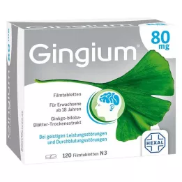 Gingium 80 mg apvalkotās tabletes, 120 gab
