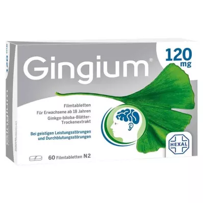 GINGIUM 120 mg apvalkotās tabletes, 60 gab