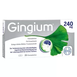 Gingium 240 mg apvalkotās tabletes, 20 gab