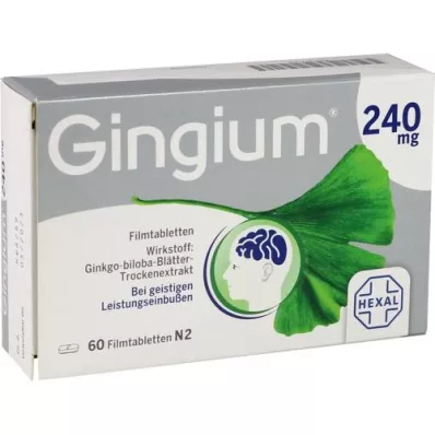 GINGIUM 240 mg apvalkotās tabletes, 60 gab