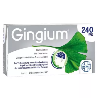 GINGIUM 240 mg apvalkotās tabletes, 60 gab GINGIUM 240 mg apvalkotās tabletes, 60 gab