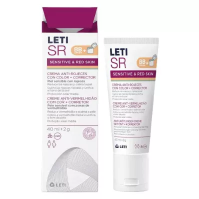 LETI SR Pret apsārtumu BB Tonēts krēms + korektors, 40 ml