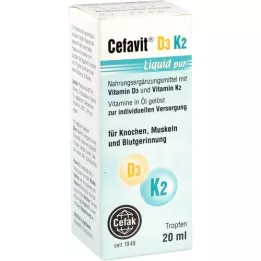 CEFAVIT D3 K2 Šķidrie pilieni iekšķīgai lietošanai, 20 ml