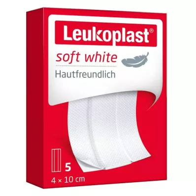 LEUKOPLAST mīksts balts apmetums 4x10 cm, 5 gab LEUKOPLAST mīksts balts apmetums 4x10 cm, 5 gab