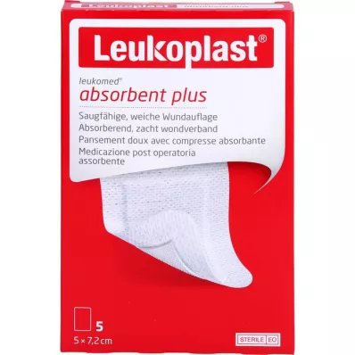 LEUKOPLAST Leukomed sterils 5x7,2 cm brūču pārsējs, 5 gab