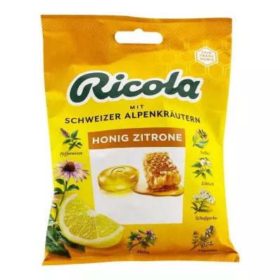 Ricola ar cukura maisiņu Echinacea medus citronu saldumi, 75 g
