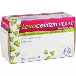 LEVOCETIRIZIN HEXAL alerģijām 5 mg apvalkotās tabletes, 100 gab