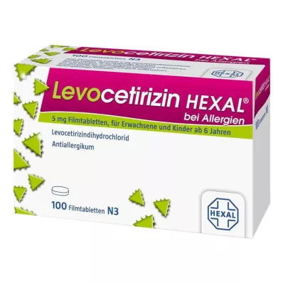 Levocetirizine Hexal pret alerģijām 5 mg apvalkotās tabletes, 100 gab