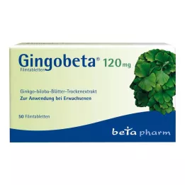 GINGOBETA 120 mg apvalkotās tabletes, 50 gab