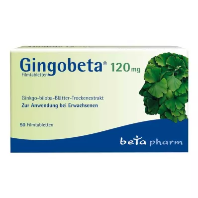 GINGOBETA 120 mg apvalkotās tabletes, 50 gab GINGOBETA 120 mg apvalkotās tabletes, 50 gab